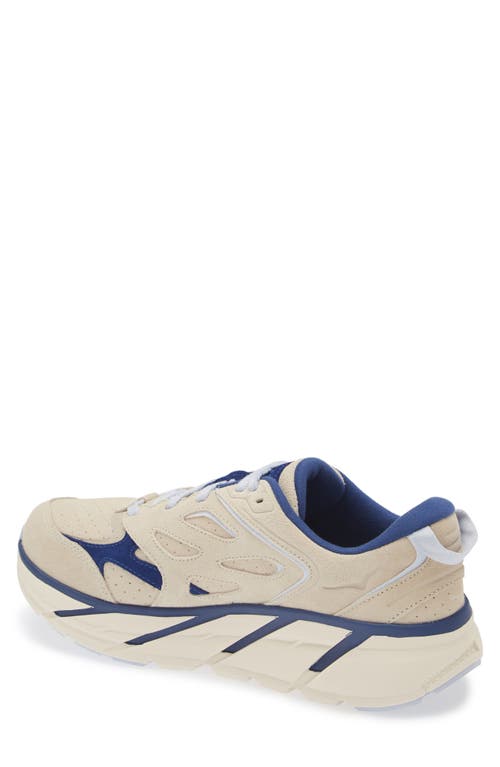 Shop Hoka Clifton L Sneaker In Oat Milk/bellwether Blue