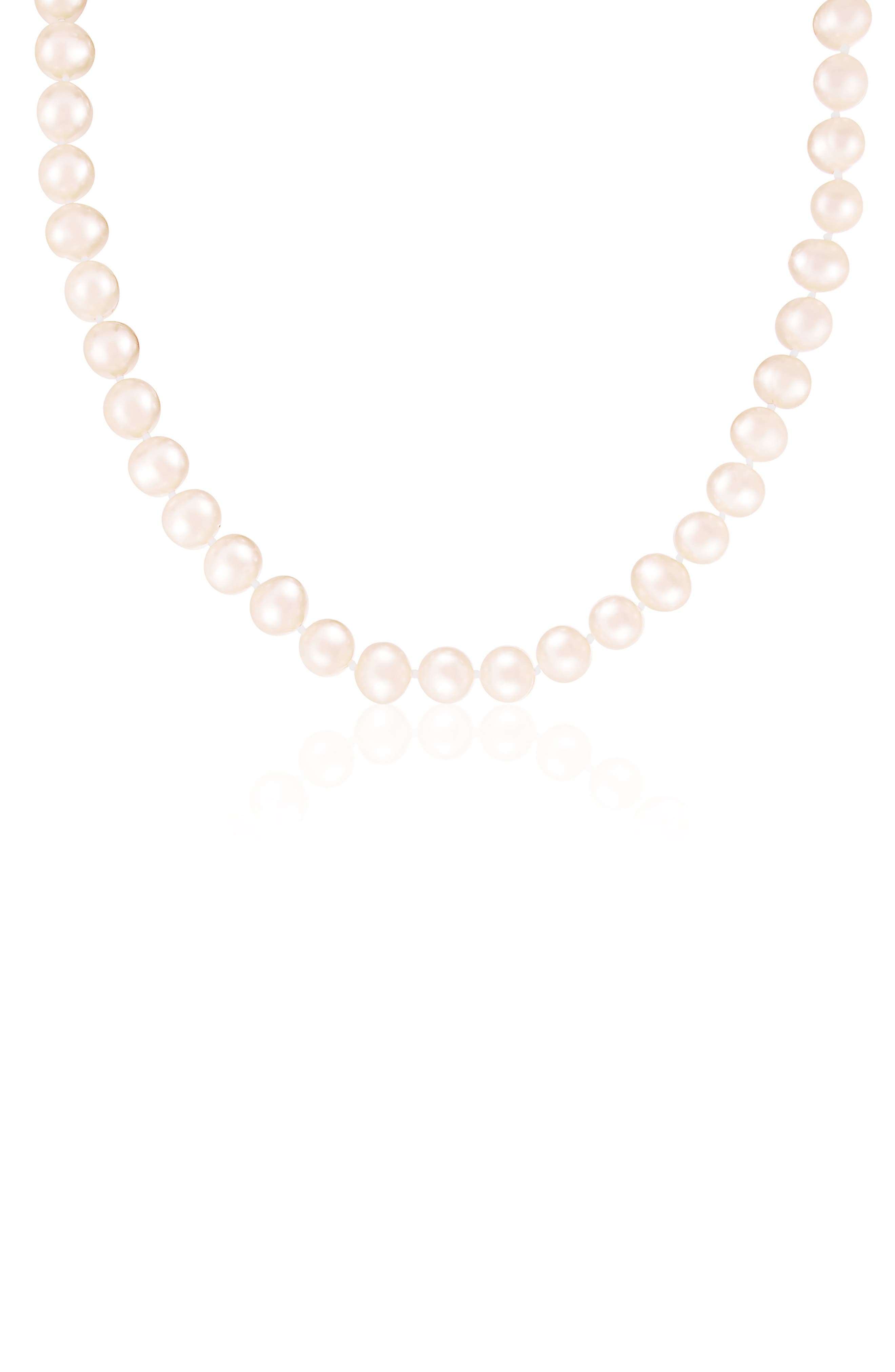 SPLENDID PEARLS 14K Gold & 7-8mm White Cultured Freshwater Pearl Necklace