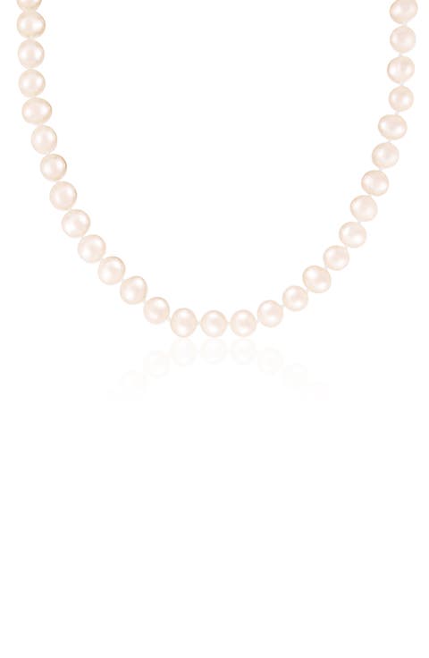 14K Gold & 7-8mm White Cultured Freshwater Pearl Necklace