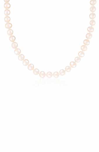 SPLENDID PEARLS 14K Gold & 7-8mm White Cultured Freshwater Pearl Necklace