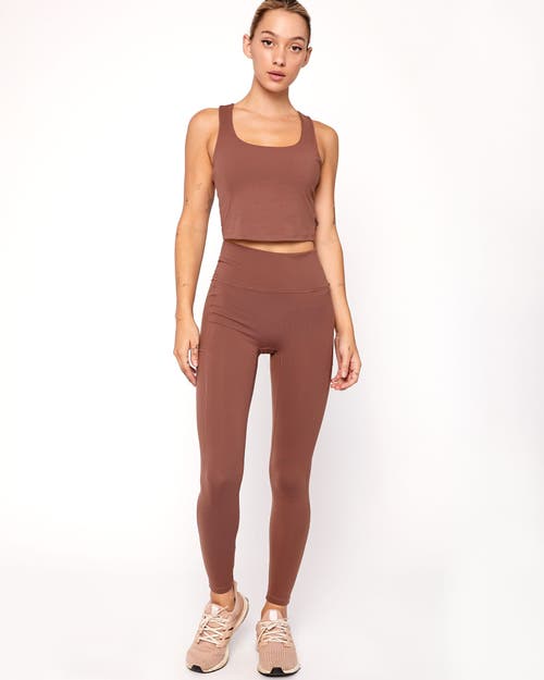 Shop Rebody Active Explore Pocket Cloudlux Legging 26" In Walnut