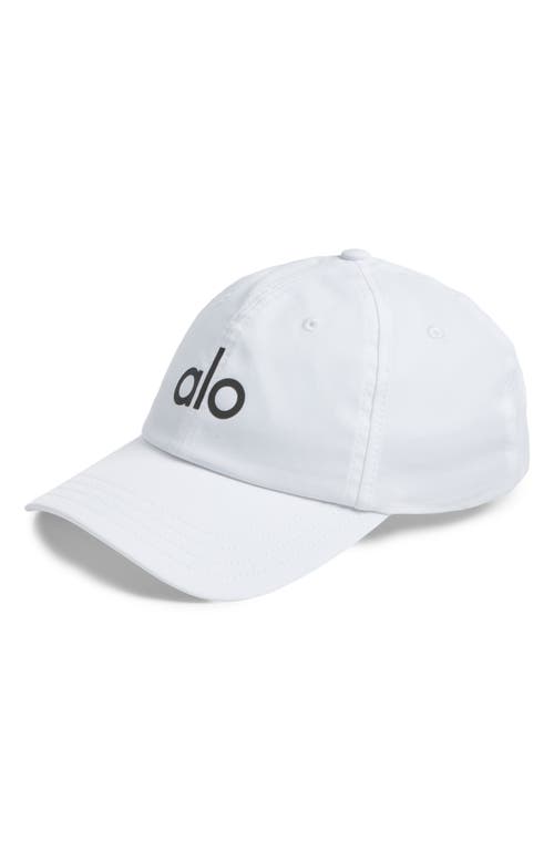 Alo Performance Off-Duty Baseball Cap in White | Smart Closet