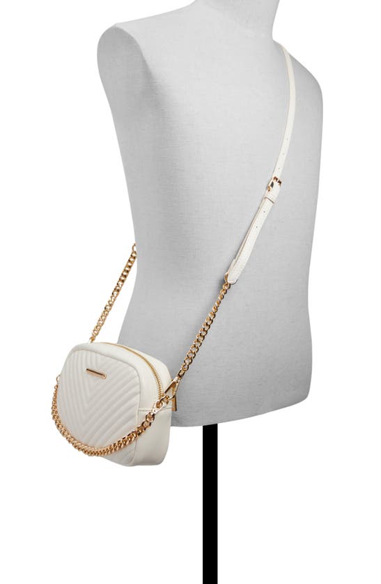 Shop Aldo Zinka Quilted Faux Leather Belt Bag In White