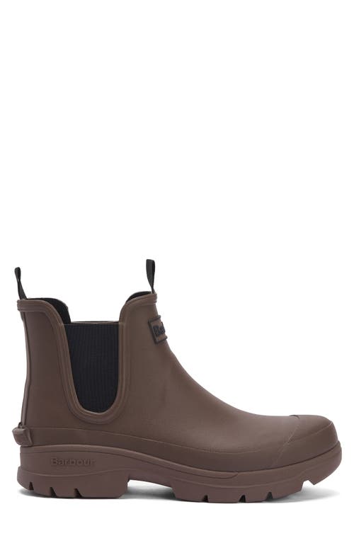 Shop Barbour Nimbus Waterproof Chelsea Rain Boot In Dark Sand Brown