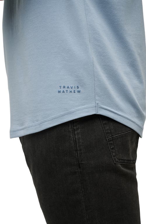 Shop Travismathew Cloud Crewneck T-shirt In Dusty Blue