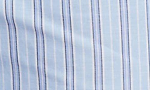 Shop Polo Ralph Lauren Print Cotton Drawstring Pajama Shorts In Blue Stripe