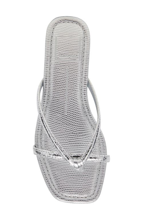 Shop Dolce Vita Lucca Flip Flop In Silver Distressed Leather