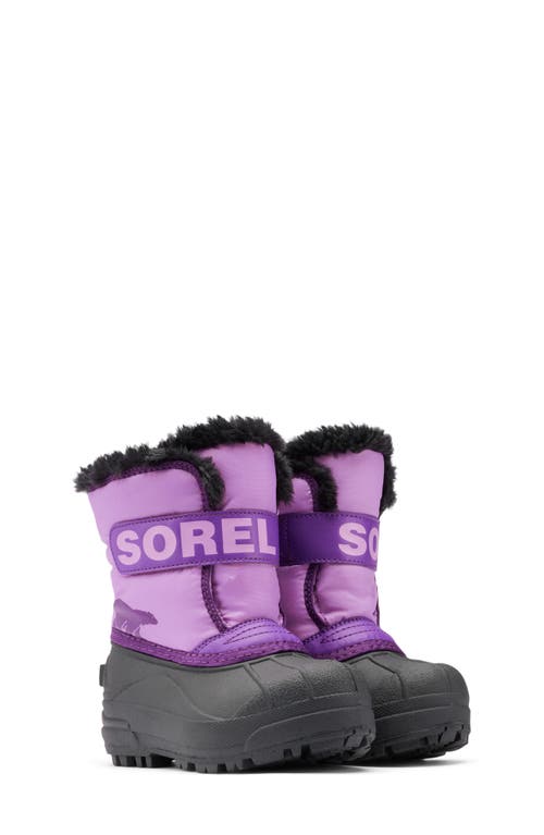 Sorel Kids' Snow Commander Insulated Waterproof Boot In Gumdrop/purple