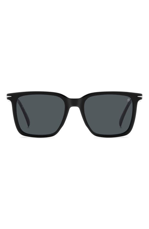 53mm Rectangular Sunglasses in Black Dark Ruth/Grey