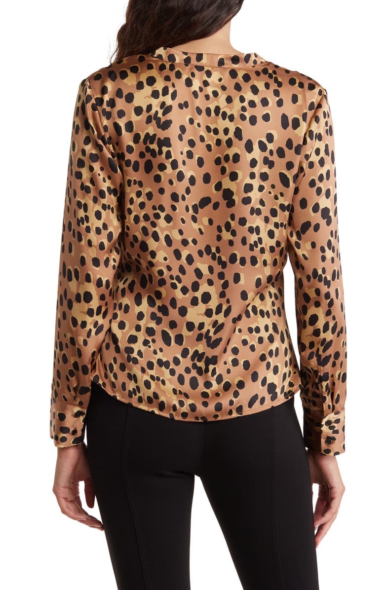 DR2 by Daniel Rainn Ruched Satin Button-Up Shirt | Nordstromrack