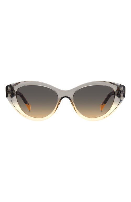Missoni 53mm Oval Cat Eye Sunglasses In Grey Ochre/brown Ochre