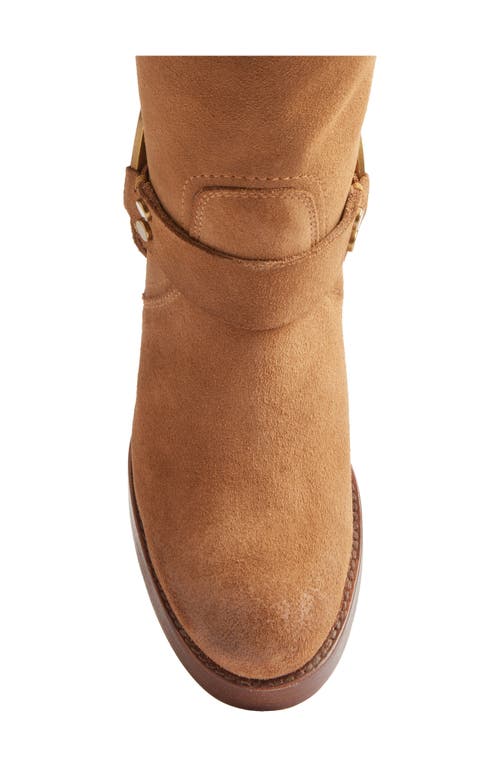 Shop Frye Jean Harness Boot In Almond Suede Leather