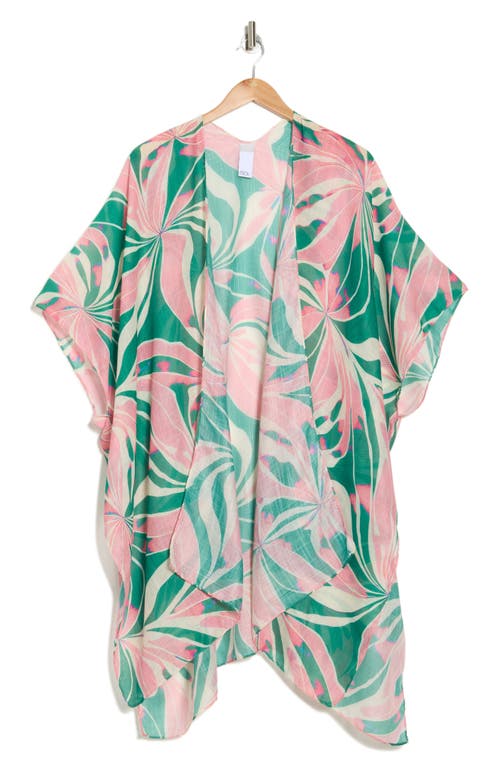 Shop Nordstrom Rack Tropical Print Ruana In Green Abstract Tropical Combo