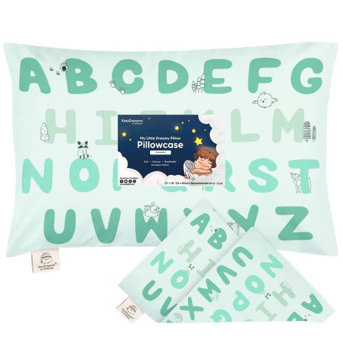 Shop Keababies Printed Toddler Pillowcase 13x18" In Keaabc Mint