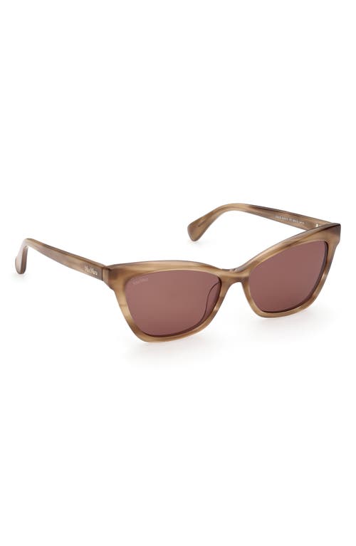 Shop Max Mara 58mm Cat Eye Sunglasses In Light Brown/other/brown