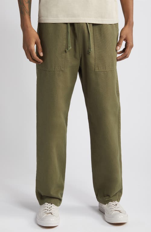 Organic Cotton Canvas Chef Pants in Olive
