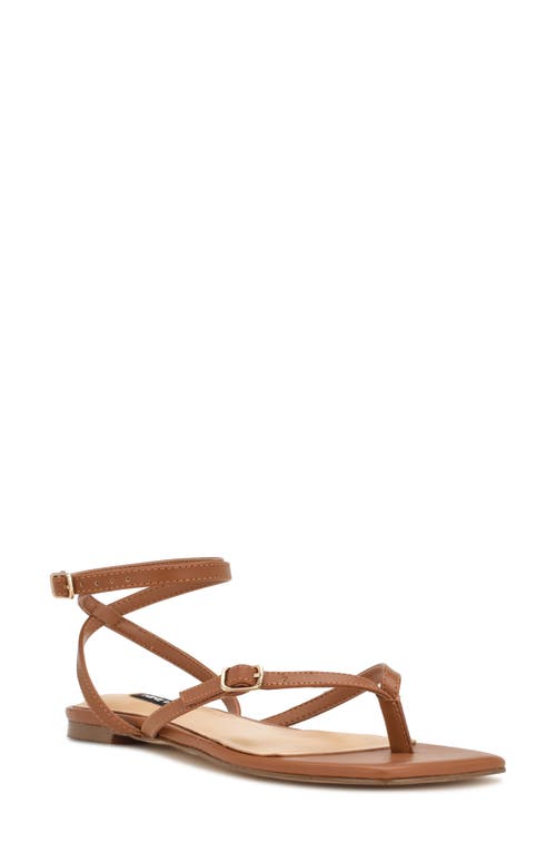 Nelson Strappy Sandal in Dark Natural