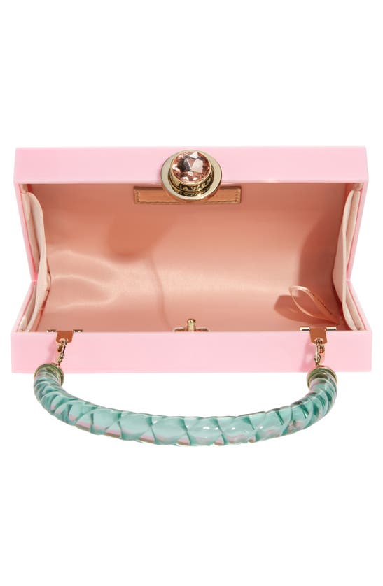 Shop Sophia Webster Cleo Peachy Acrylic Box Clutch In Pink