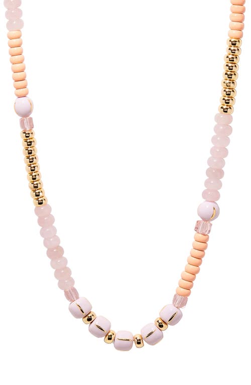 Brook & York Brook And York Paloma Beaded Necklace In Gold/pink