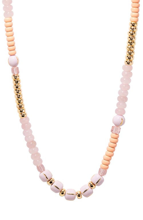 Brook & York Brook And York Paloma Beaded Necklace In Gold/pink