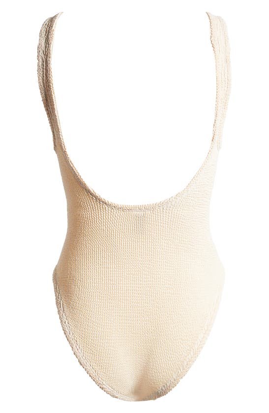 Shop Hunza G Tortoise Strap Detail One-piece Swimsuit In Blush