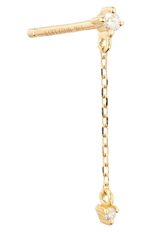 Shop Bony Levy Icon Linear Diamond Drop Earrings In 18k Yellow Gold