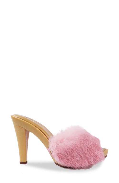 Shop Candies Candie's Celestine Faux Fur Side Sandal In Pink