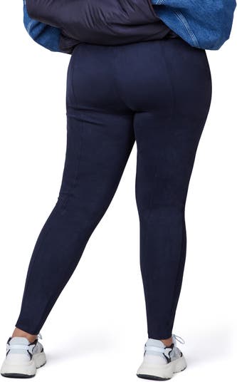 SPANX, Pants & Jumpsuits, Spanx Faux Suede Leggings Pants Size Medium  Color Merlot Red Purple Brown