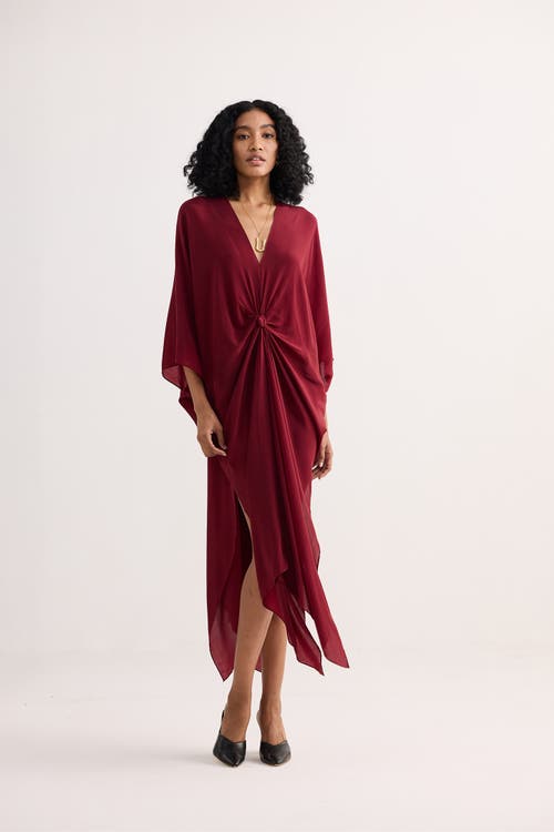 REISTOR REISTOR FRONT TWIST KAFTAN DRESS 