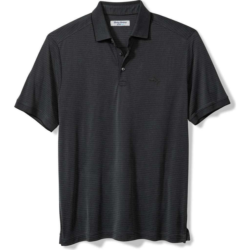 Tommy Bahama Bay Stripe Islandzone® Performance Polo In Coal