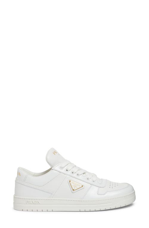 Shop Prada Downtown Logo Low Top Sneaker In Bianco