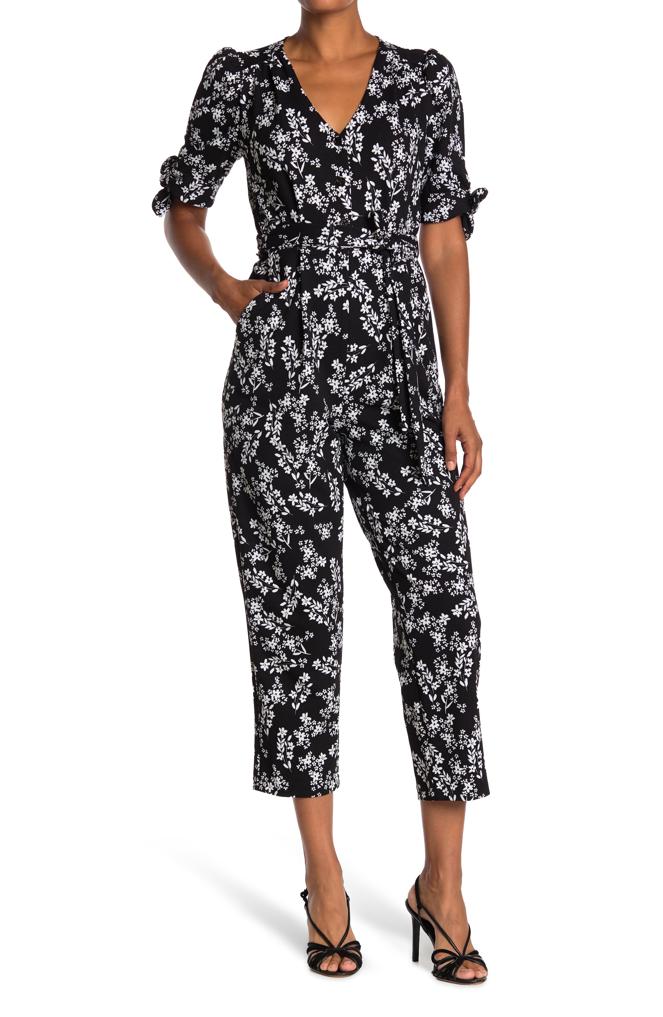 calvin klein floral jumpsuit