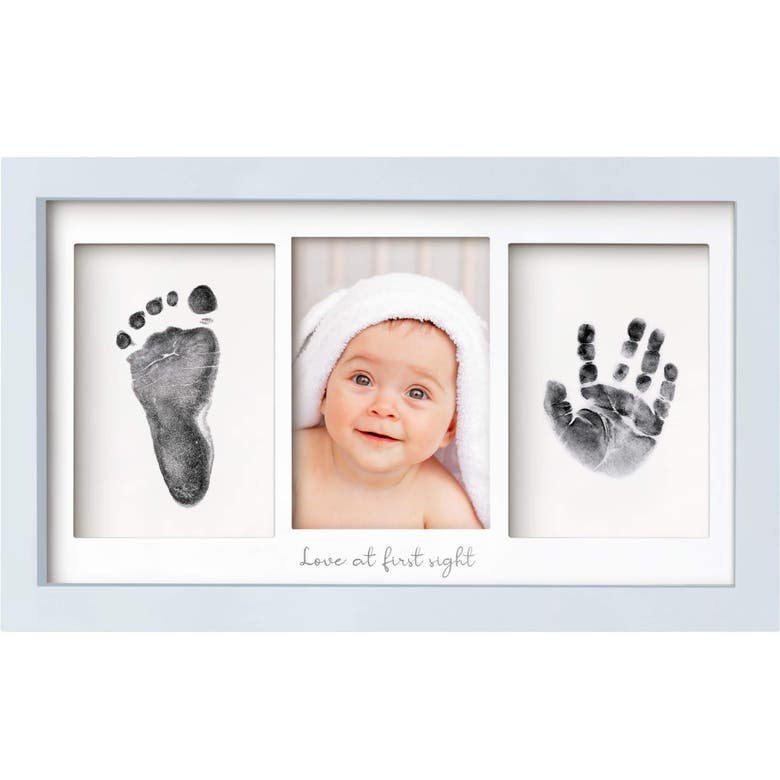 Shop Keababies Duo Clean Touch Inkless Hand & Footprint Frame Kit In Mist Blue