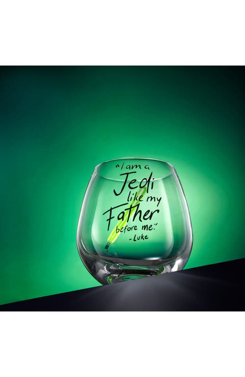 Shop Joyjolt Set Of 2 Star Wars™ Luke Skywalker™ Crystal Stemless Glasses In Clear/green