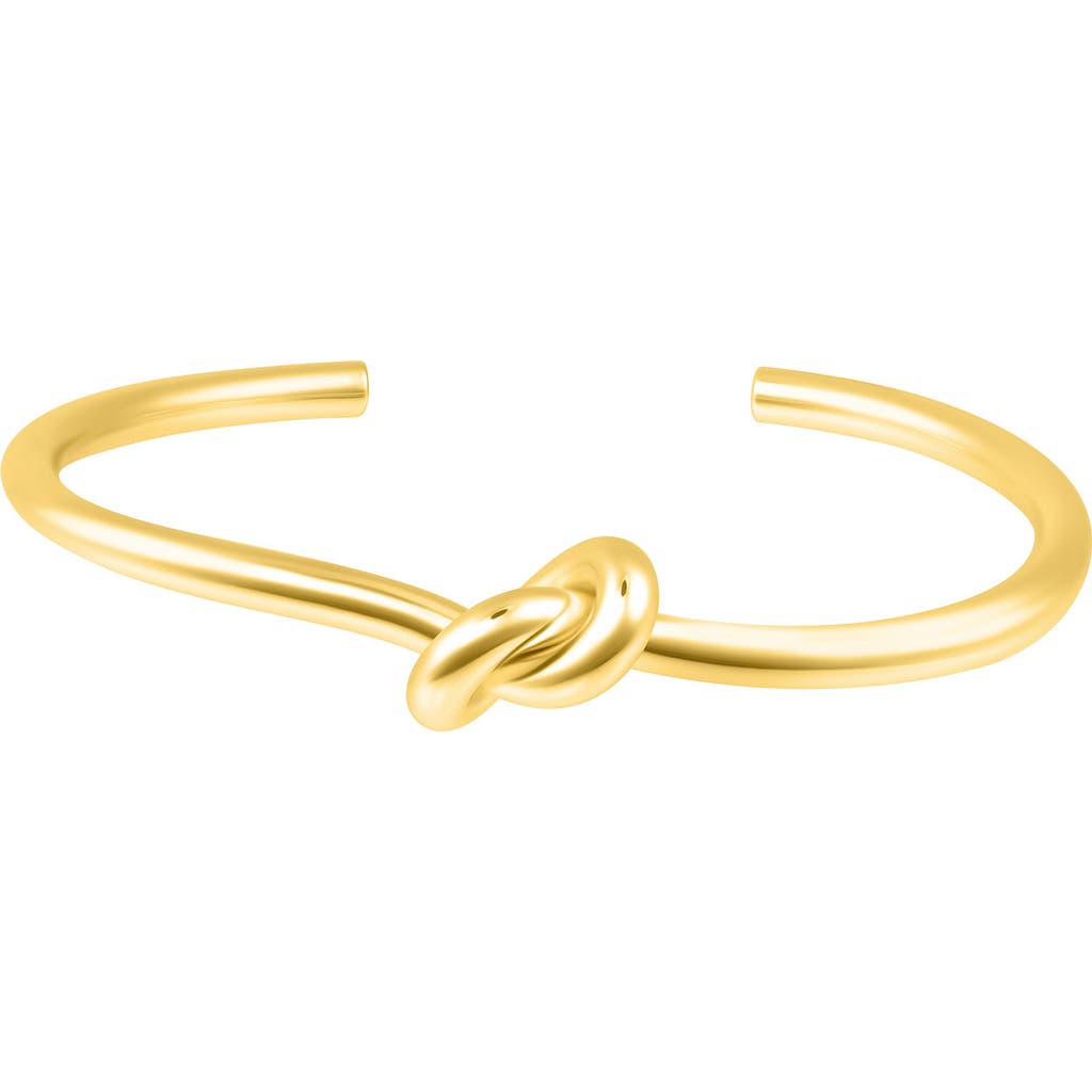 Adornia 14k Plated Knot Cuff Bracelet In Gold