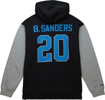 Mitchell & Ness Men's Mitchell & Ness Barry Sanders Blue Detroit Lions  Retired Player Name & Number Pullover Hoodie