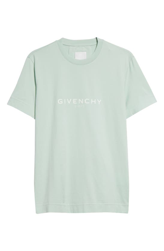 Shop Givenchy Slim Fit Logo T-shirt In Aqua Green