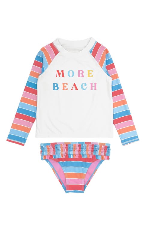 Feather 4 Arrow Kids' Stripe Graphic Two-Piece Rashguard Swimsuit Multi at Nordstrom,