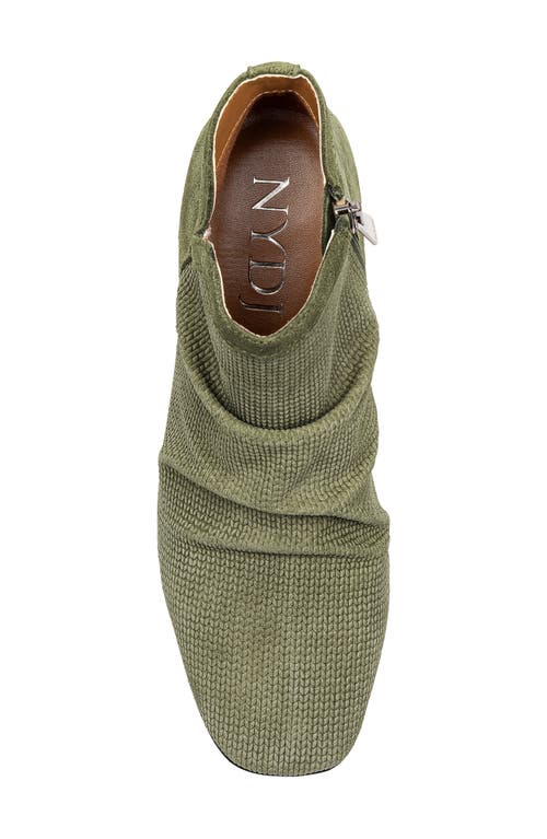 Shop Nydj Dernn Ruched Bootie In Avocado