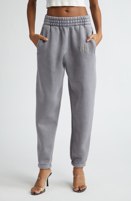Puff Logo Structured Terry Sweatpants in Acid Fog