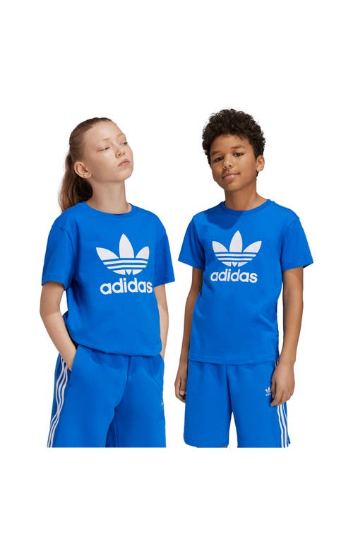 Shop Adidas Originals Adidas Kid's Trefoil Cotton Graphic T-shirt In Blue