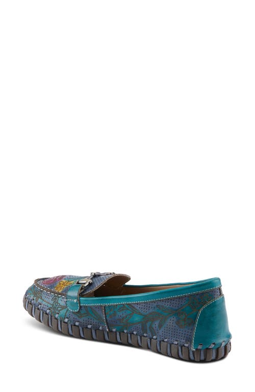 L'artiste By Spring Step Delavigne Bit Loafer In Teal Multi