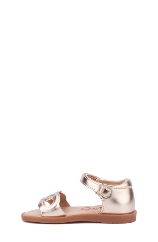 Shop Olivia Miller Kids' Metallic Flat Sandal In Rose Gold