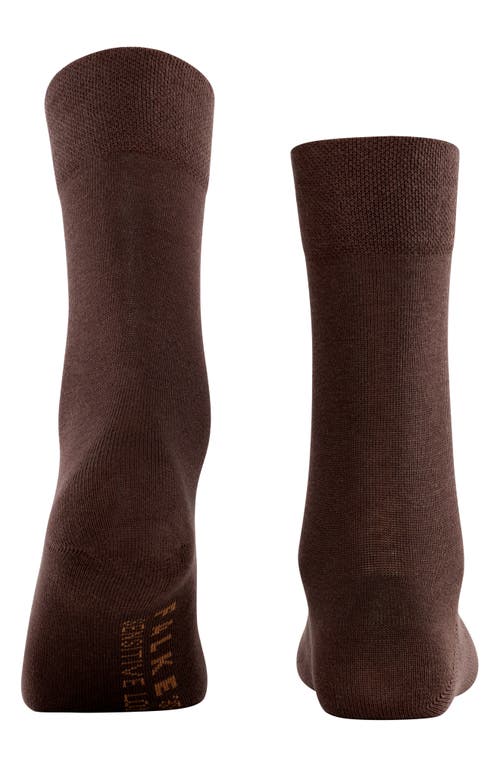 Falke Sensitive London Cotton Blend Socks In Dark Brown