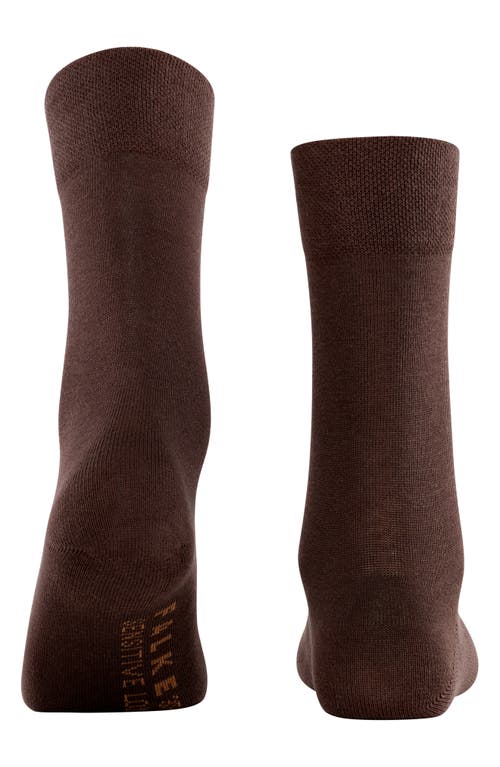 Shop Falke Sensitive London Cotton Blend Socks In Dark Brown