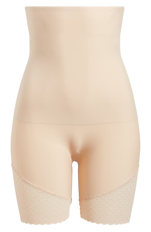 Shop Simone Perele Subtile High Waist Shaper Shorts In Peau Rose