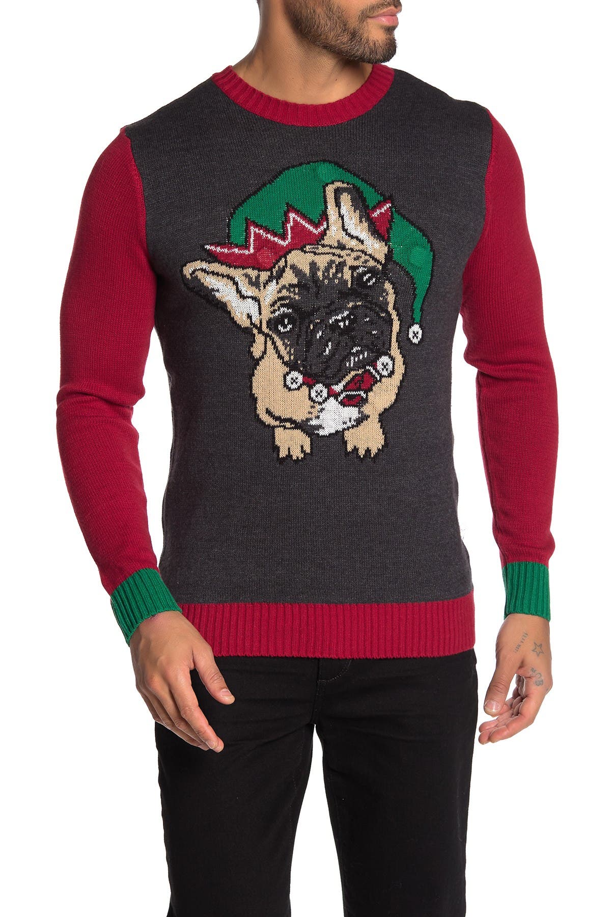 french bulldog ugly christmas sweater