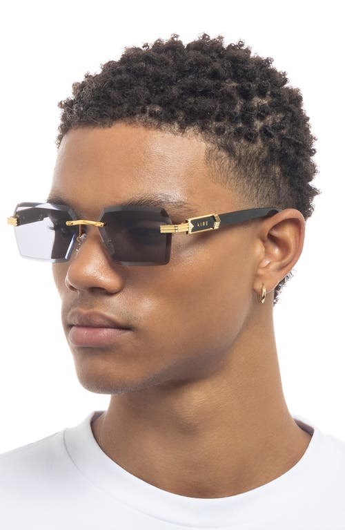 Shop Aire Nebula 60mm Rimless Square Sunglasses In Bright Gold/black