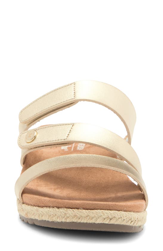 Shop Skechers X Martha Stewart Breezie Wedge Slide Sandal In Gold