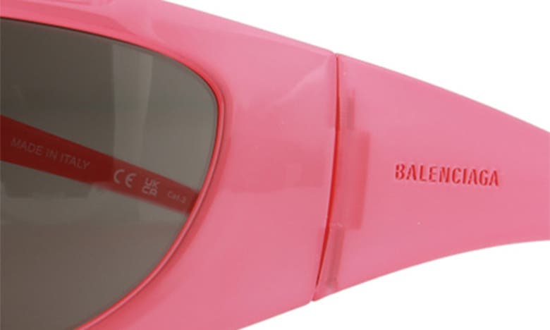 Balenciaga Shield-frame Bio Injection Sunglasses In Pink Pink Grey